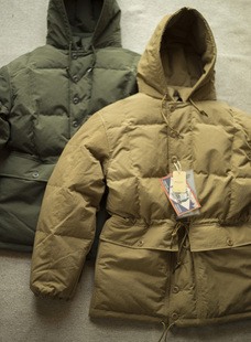 Remains日本防泼水白鸭绒复古经典 户外保暖羽绒服连帽Parka男女款