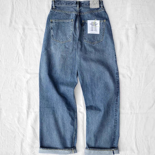 男女款 现货caicaicai 25AW复古水洗E30RR高腰宽松扭骨牛仔裤