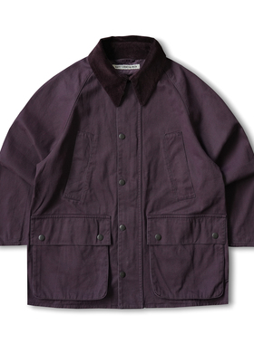 现货 SOFT CONTAINER 复古紫色多口袋休闲夹克外套