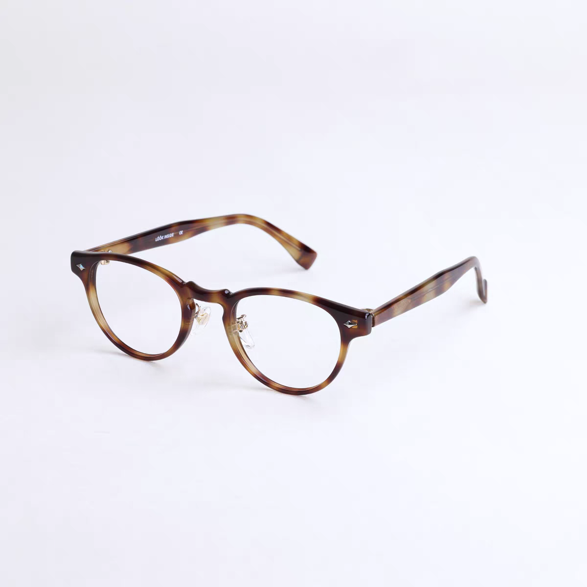 LOOKINSIDE Star2梨形板材复古眼镜框圆框全框百搭高级感时尚镜架