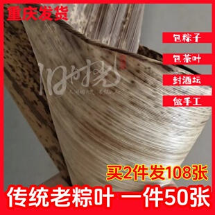2025年粽叶粽子叶新鲜加大号宽20厘米以上包装材料送棉线斑竹笋壳
