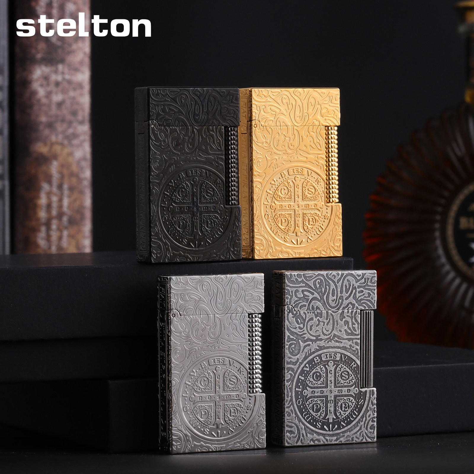 Stelton斯特腾朗声打火机充气侧滑复古老式精雕康斯坦丁高档商务