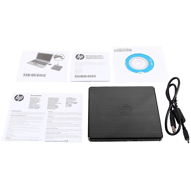 HP|HP 노트북 데스크탑 컴퓨터 모바일 USB 외부 DVD-R|W 모바일 굽기 광학 드라이브 F2B56AA