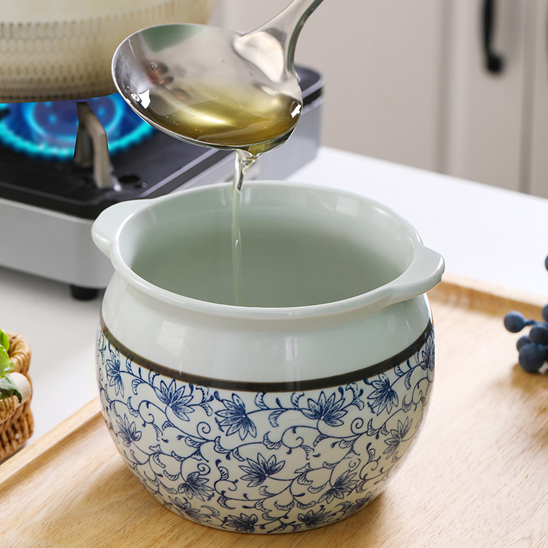 九夏厨房家用陶瓷双耳猪油罐
