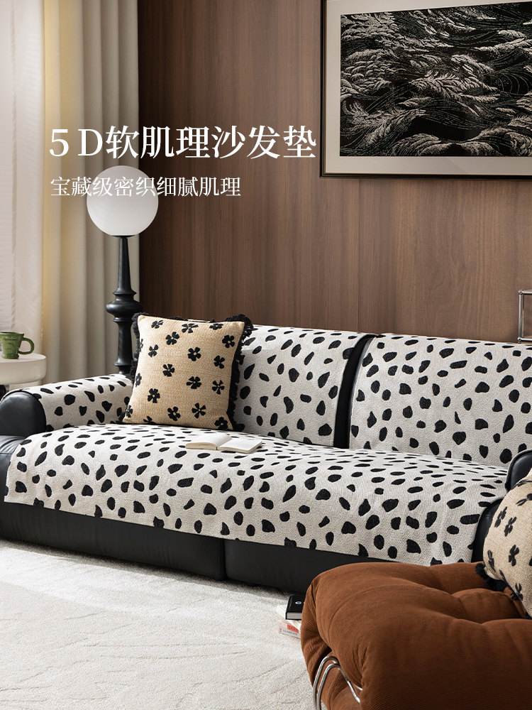 采购产品防猫抓伤沙发坐垫，四季通用，防滑亚麻粗布沙发坐垫套，