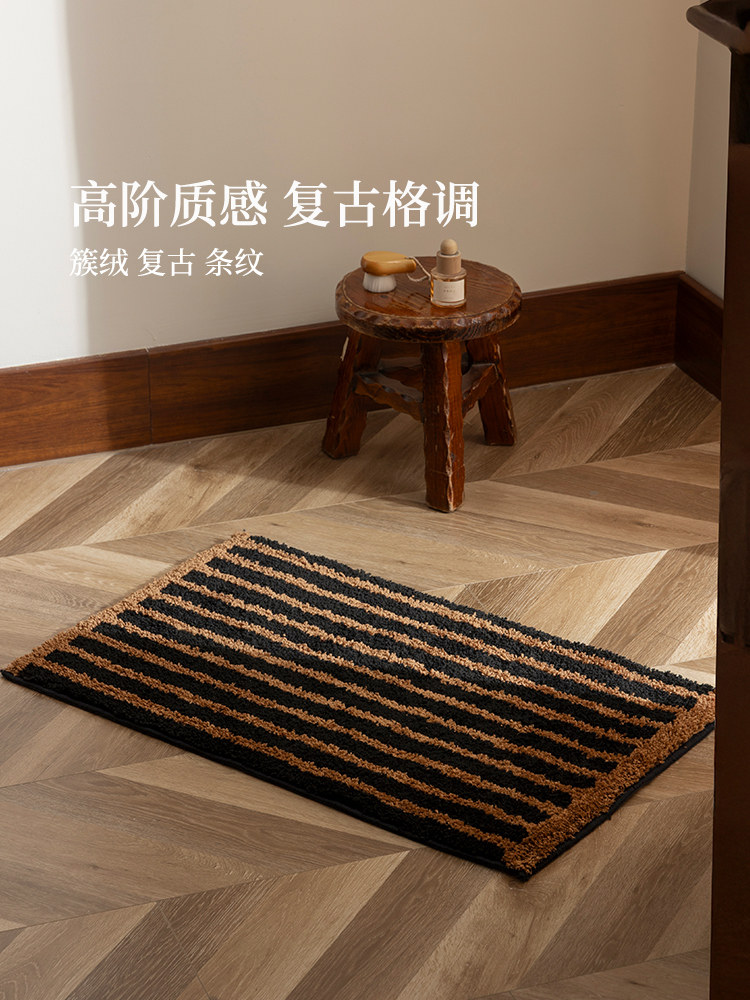 中古风地垫浴室卫生间门口防滑吸水垫子家用阳台卧室地毯脚垫软垫
