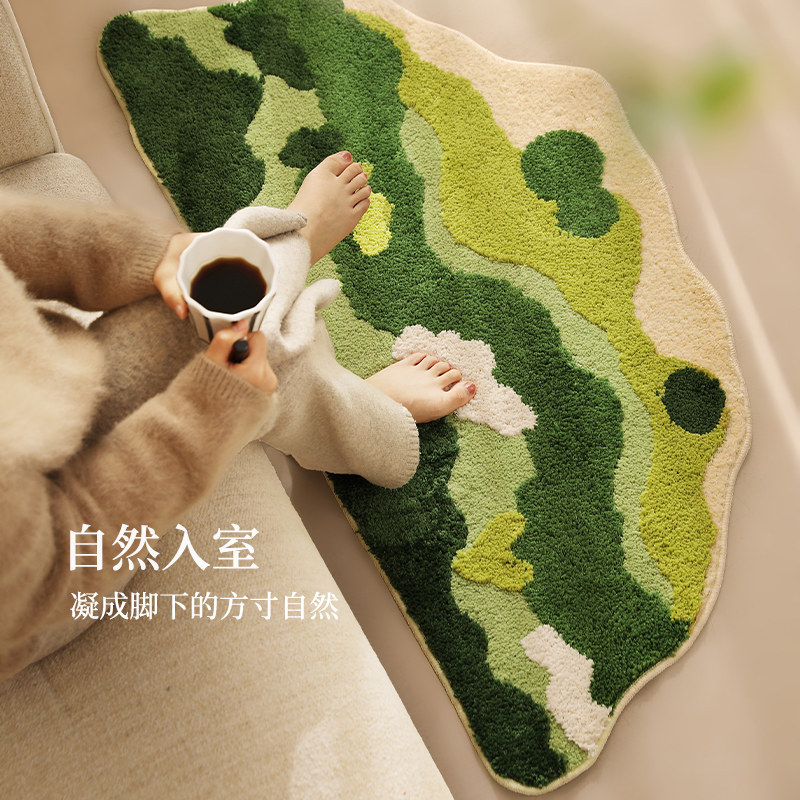 地垫卧室床边毯加厚高级感创意房间地毯卫生间吸水垫书房毛绒脚垫,居家布艺,家用脚垫,淘宝优惠券,粉丝福利购,淘宝优惠卷