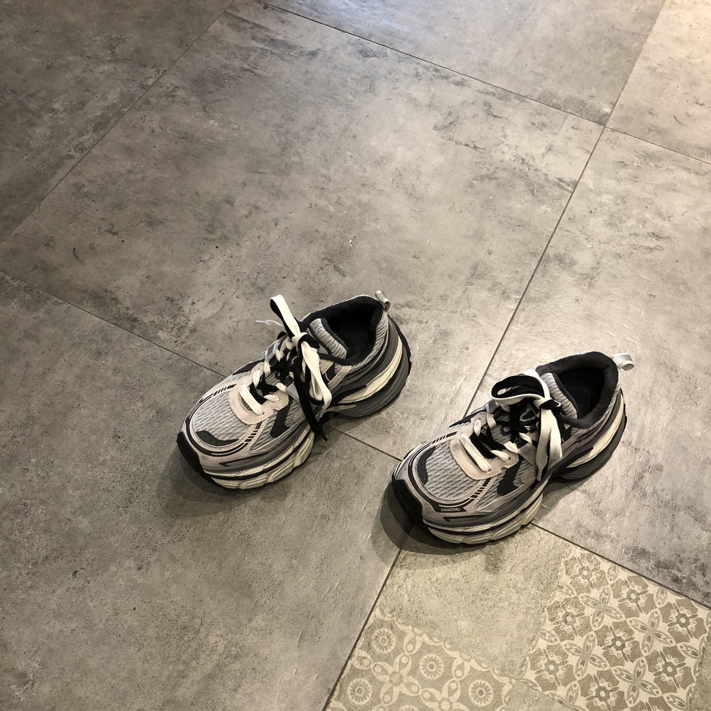 时尚百搭厚底系带休闲老爹鞋加绒