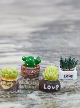 模型仿真仙人球盆栽微缩娃娃屋