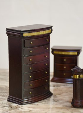 迷你袖珍家具欧式风储物柜娃娃屋