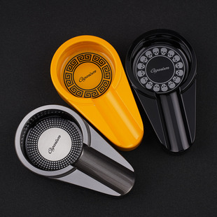 CIGARISM雪茄专用烟灰缸金属铝合金便携单人雪茄缸高档礼盒装