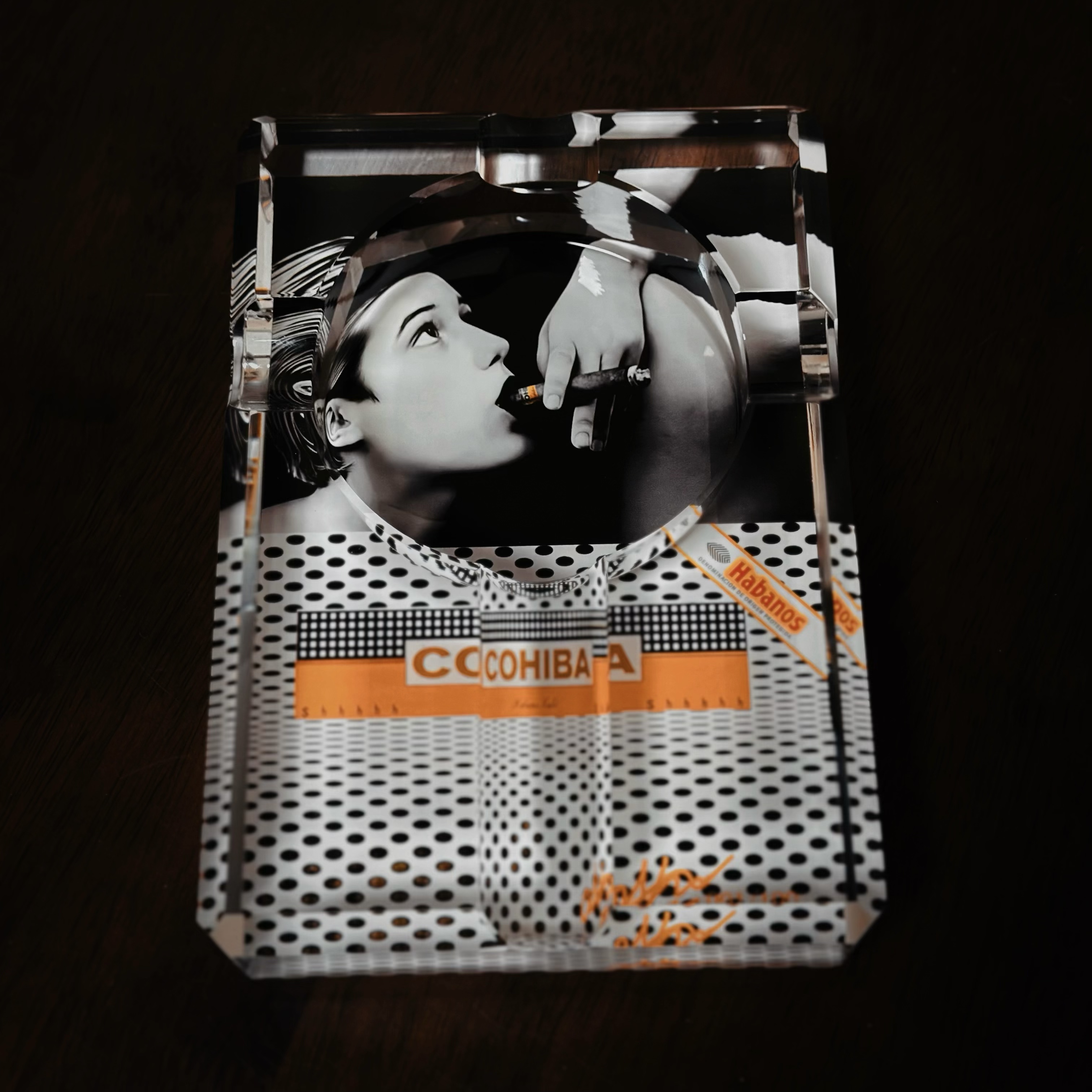 S5h正品限量雪茄烟灰缸四槽水晶雪茄烟灰缸 高希霸COHIBA雪茄烟缸