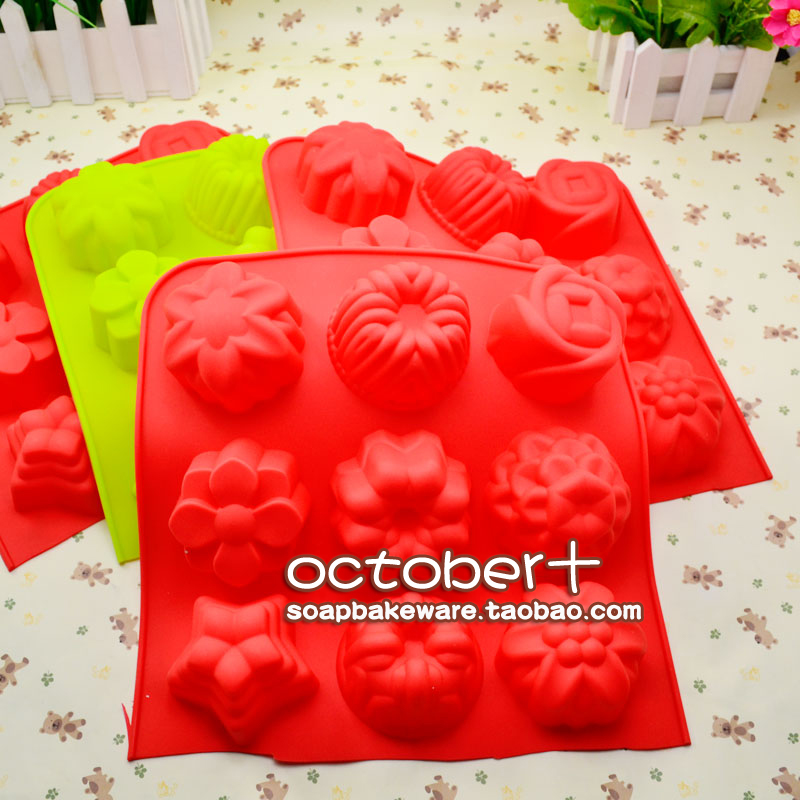 觅爱馆新手试用品多种花型蛋糕果冻布丁烘焙模具裁剪款 微瑕次品