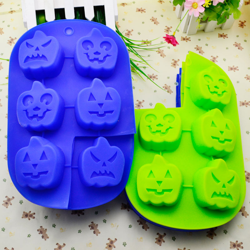 觅爱馆新手试用万圣节鬼脸南瓜硅胶蛋糕模具烘焙烤盘果冻模裁剪款