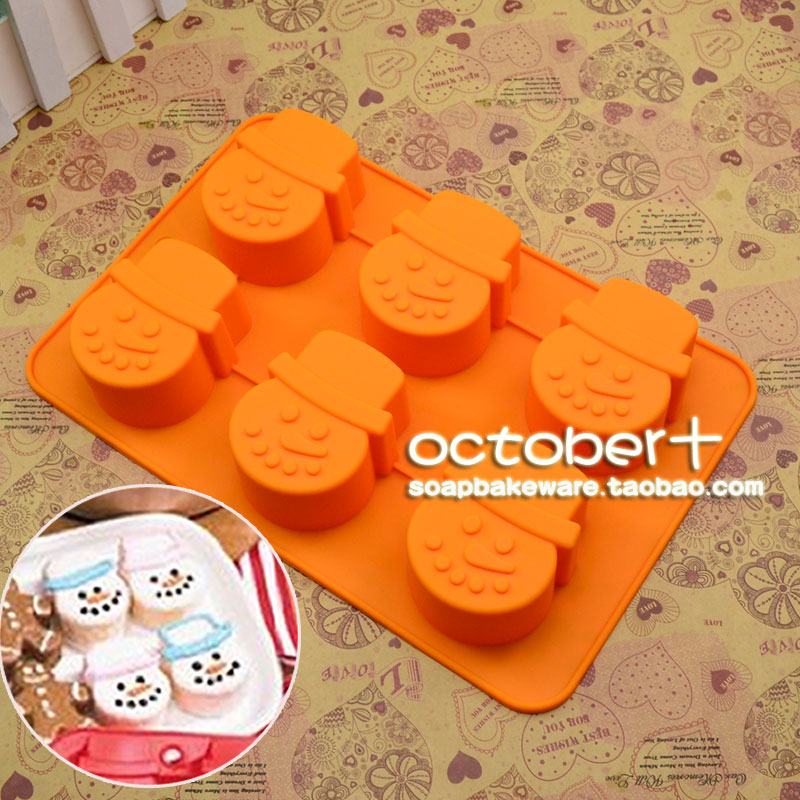 Snowmen Silicone Christmas Baking Pans圣诞雪人蛋糕饭团模具