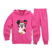 全棉女童t恤帽衫 长裤 套装 儿童运动服春秋新款 包邮 迪士尼米奇童装