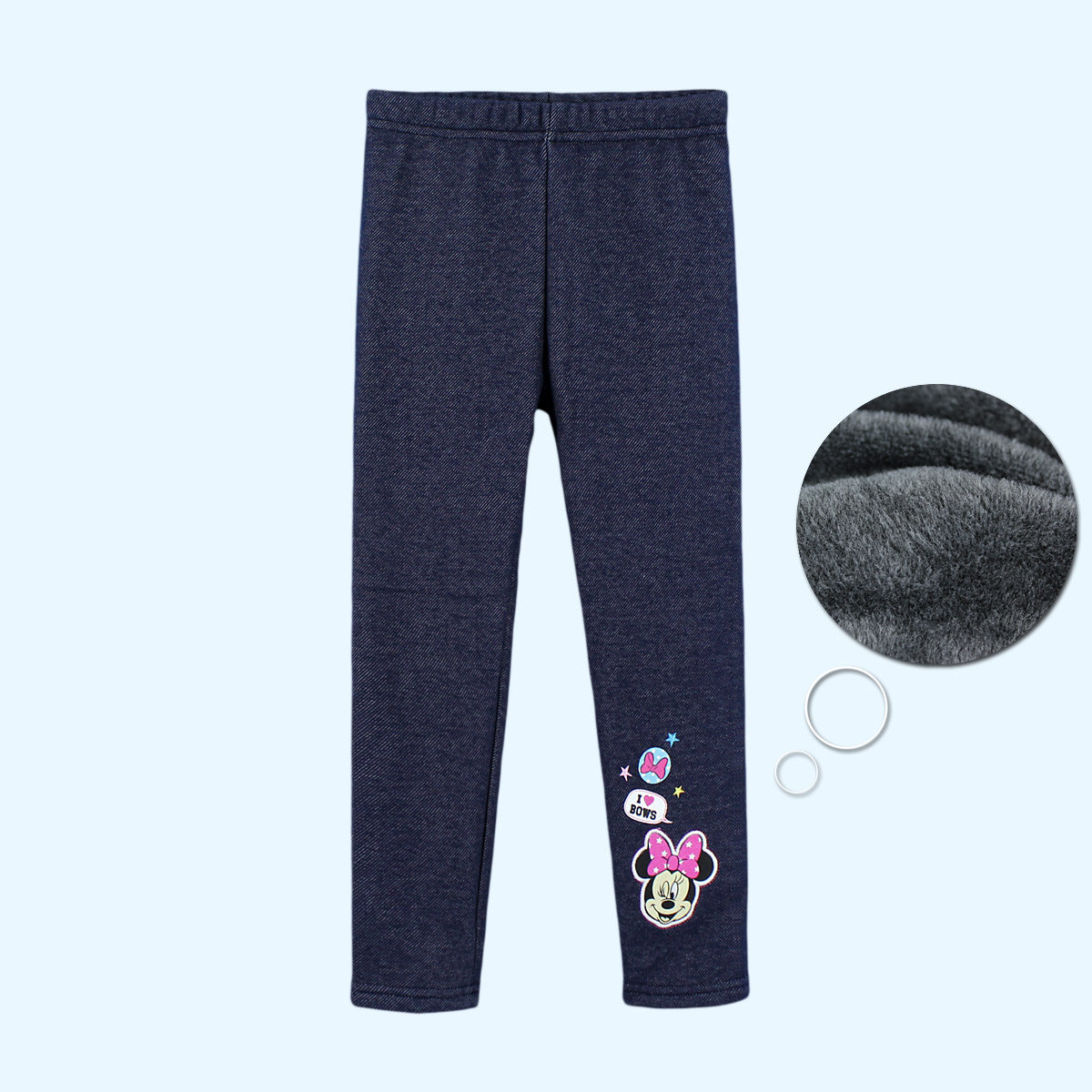 迪士尼童装中大童保暖裤秋冬抓绒裤卡通女孩休闲外裤女童针织长裤,童装/婴儿装/亲子装,裤子,淘宝优惠券,粉丝福利购,淘宝优惠卷