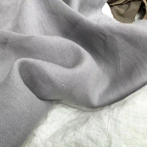 进口级加密中厚款纯亚麻面料高级灰春秋亚麻布裤子西装外套袍子布