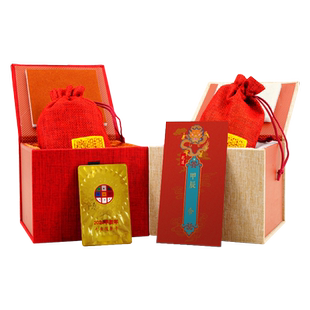 慈风阁定制2026年生肖年岁锦囊属马鼠牛兔文哲大将军锦盒吉祥摆件