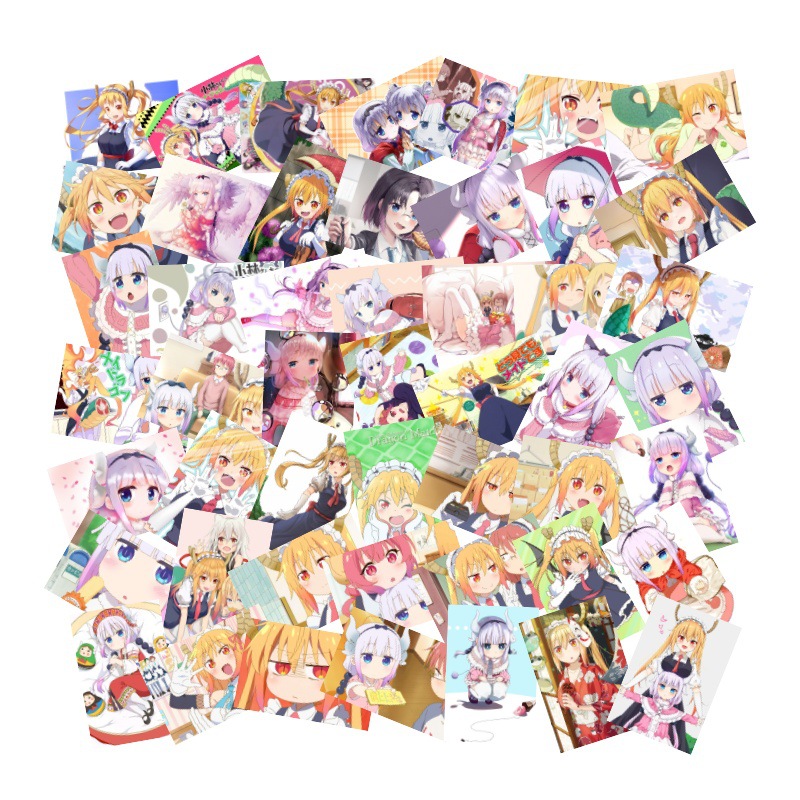 50张小林家的龙女仆笔记本滑板冰箱行李箱电瓶车吉他涂鸦贴纸