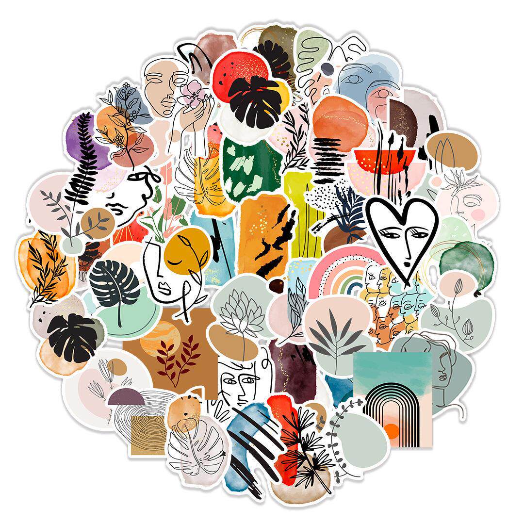 50张波西米亚风颓废派文化人HOBO贴纸手机壳手账汽车文具sti