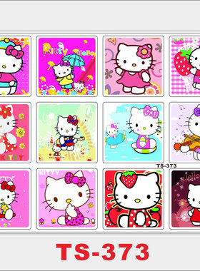Hello kitty 凯蒂猫卡通手机壳贴纸冰箱玩具笔记本行李箱滑板贴纸