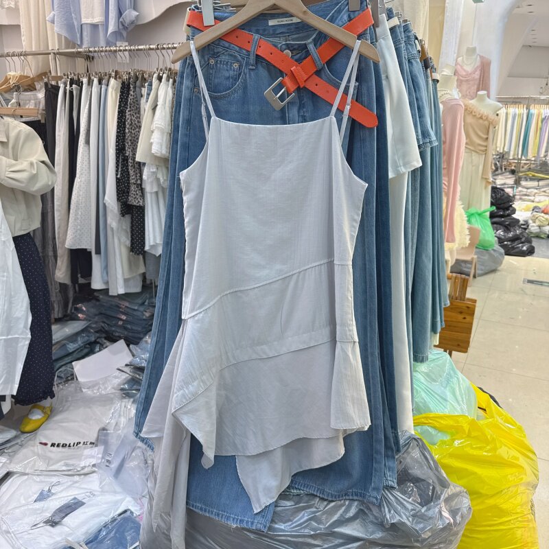 韩系气质氛围感不规则吊带裙女26春夏叠穿内搭设计感背心裙26622