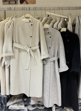 秋冬大牌气质双面羊绒大衣女法式极简百搭宽松中长羊毛呢外套8858