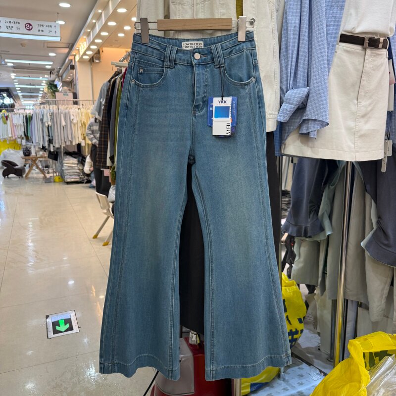 2026春夏薄款弹力修身显瘦微喇牛仔裤女小个子韩系百搭长裤68286