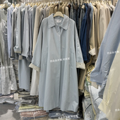 风衣女韩版 气质中长款 宽松系带收腰极简风外套22128 新品 2026春季