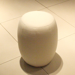 客厅简约沙发凳定制 腰鼓形换鞋凳 灯笼造型拼接时尚异形椭圆皮凳