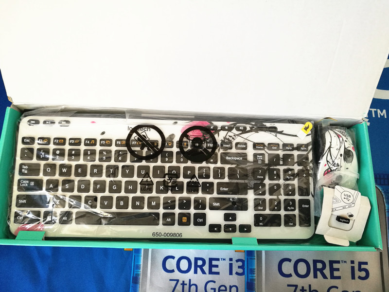 羅技(Logitech) mk365無線鍵鼠套裝 雪郁香 黑色
