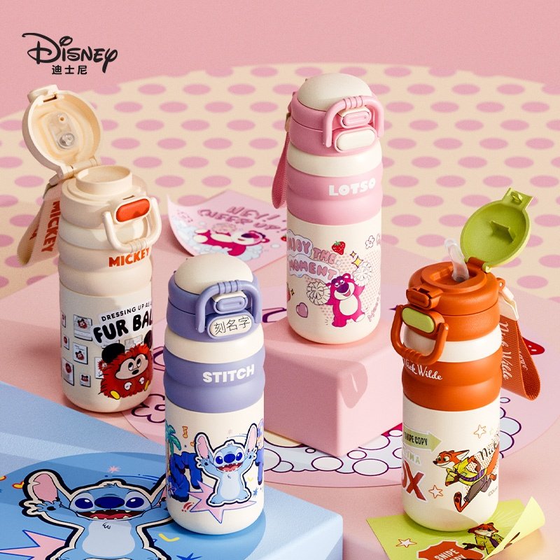 迪士尼儿童吸管直饮双饮316不锈钢保温杯男女孩学生水杯高颜值壶,餐饮具,保冷/保温杯,淘宝优惠券,粉丝福利购,淘宝优惠卷