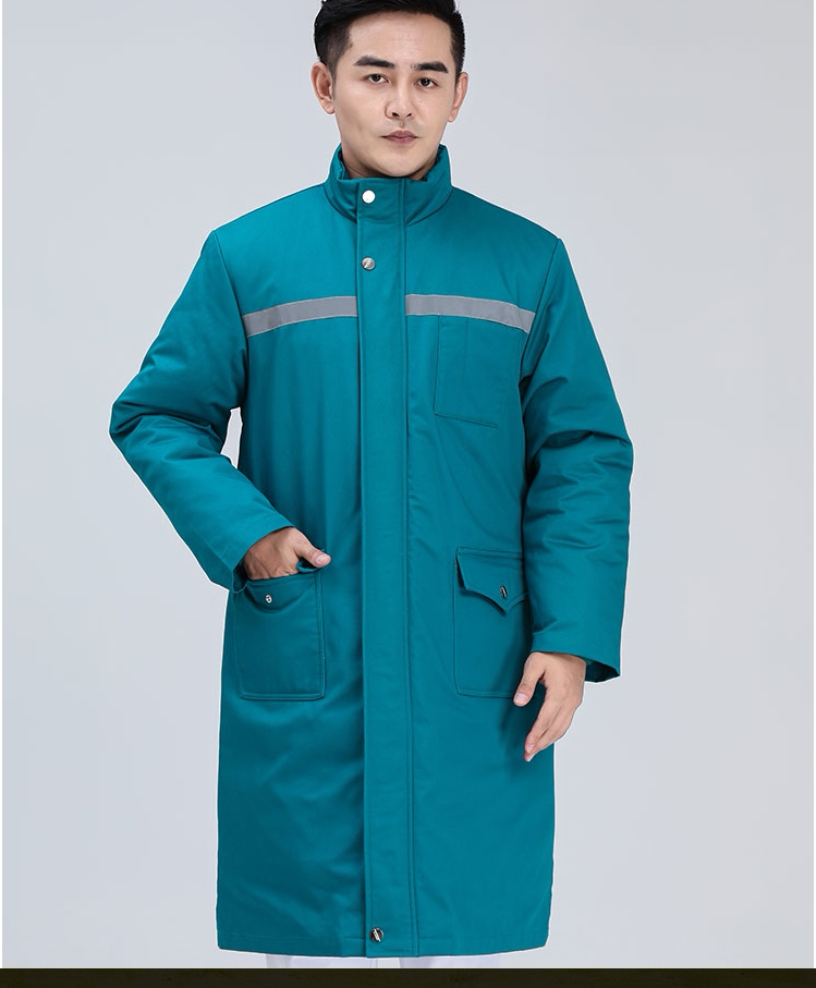 나이팅게일 간호사 코튼 자켓 실크 코튼 간호사 야간 근무 감기 보호 중국어 응급 처치 코튼 자켓 레이크 블루 남성과 여성