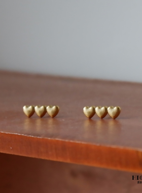 《机械心》小众复古爱心耳钉日韩设计感耳夹高级感百搭精致耳环