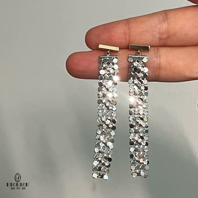 HiOnion小众长款流苏耳钉耳夹