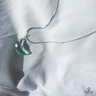 HiOnion纯银蛇骨链情侣月亮项链