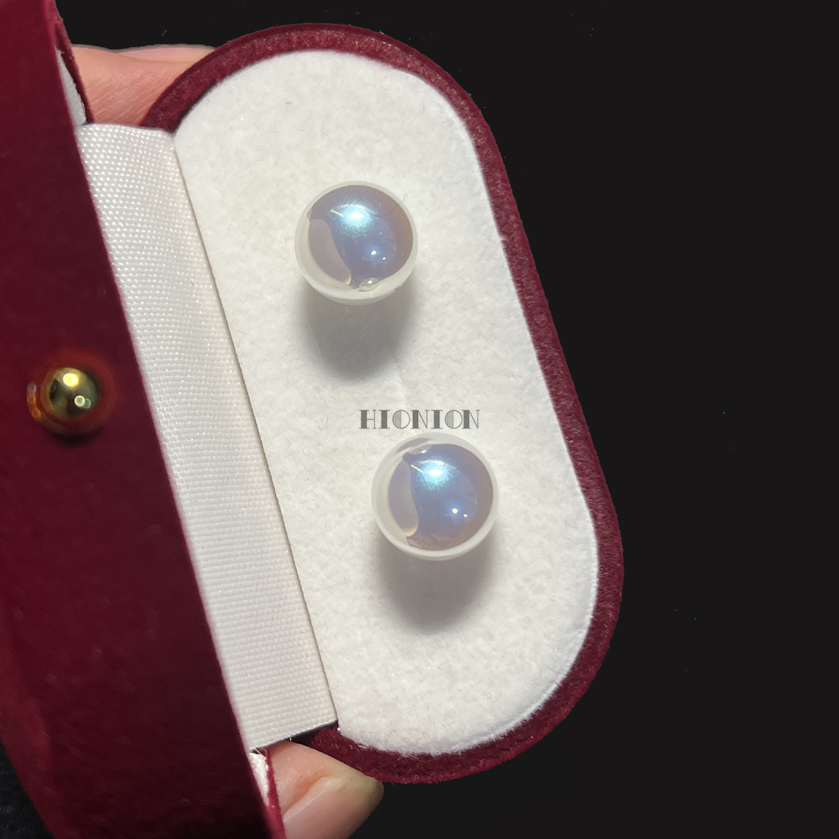 HiOnion人鱼姬气质珍珠耳钉