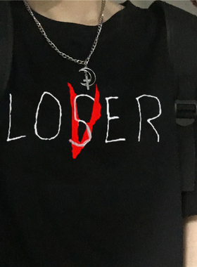 Loser Club Tshirt 个性字母LOSER青少年夏季T恤女短袖时尚打底衫
