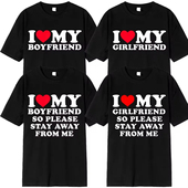 T恤 Boyfriend Love shirt 表白情侣装 Girlfriend 趣味个性