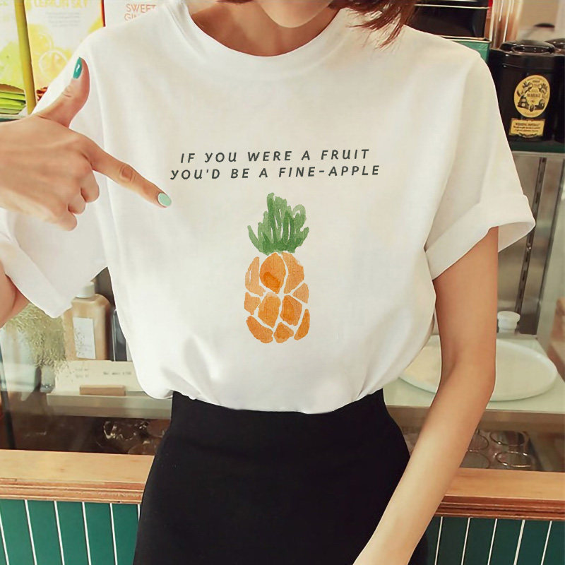 Pineapple Fruit TShirt 夏季清凉菠萝水果印花男女通款T恤短袖