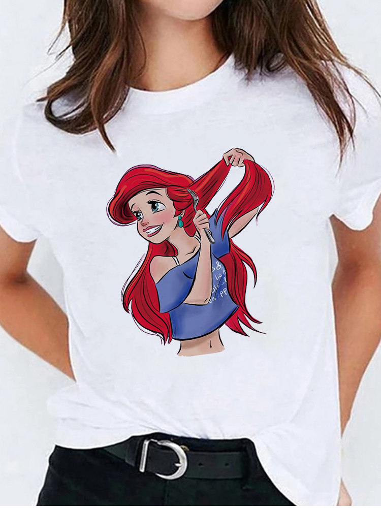 Princess T shirt 欧美时尚朋克公主印花T恤女学生短袖大码上衣服