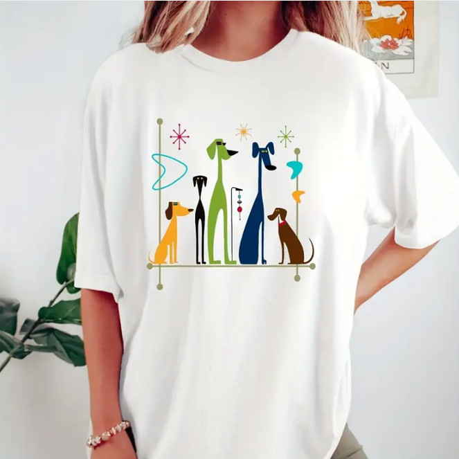 Dog T shirt 新款狗狗印花T恤女小众风夏季女士百搭短袖T恤上衣