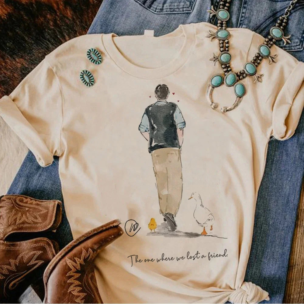 Friends T shirt 欧美时尚老友记印花T恤复古短袖圆领情侣装上衣