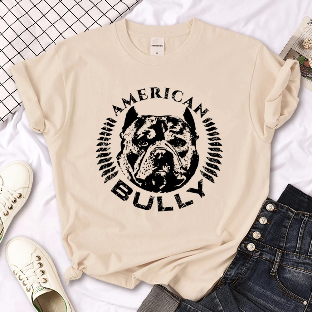 2024新款American Bully夏季简约女士大码T恤亲子装上衣服