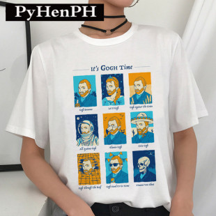 T恤男女休闲宽松情侣装 Gogh短袖 体恤ins 超火梵高油画Van 网红同款