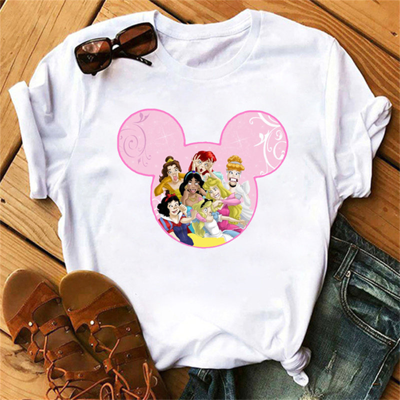 Princess Mouse Head T shirt 超火公主风公主印花短袖T恤亲子装