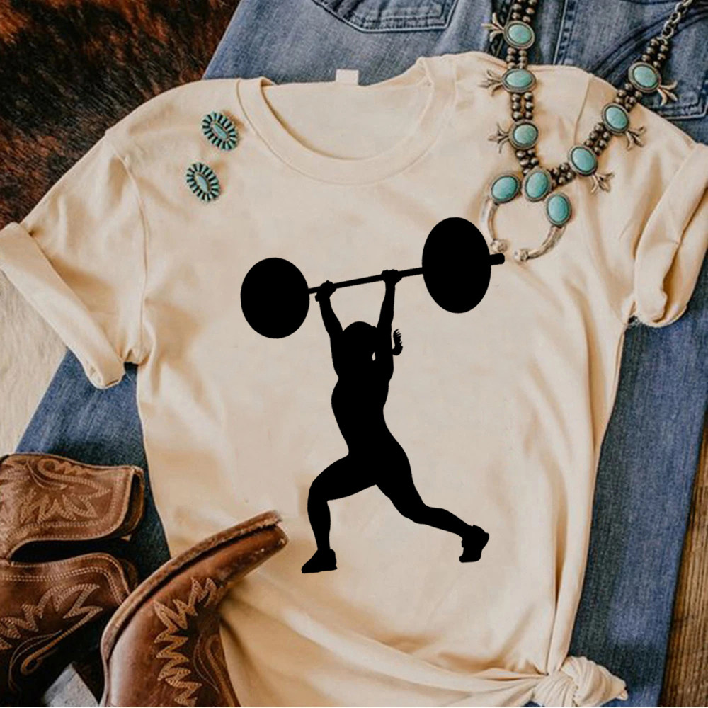 Crossfit T shirt 新款个性举重健身运动T恤男女情侣短袖体恤上衣