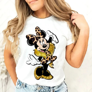 shirt 卡通可爱老鼠印花女士T恤夏季 大码 体恤 Cute 短袖 Mouse