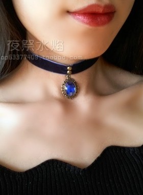 choker欧美复古花纹锁骨链包邮